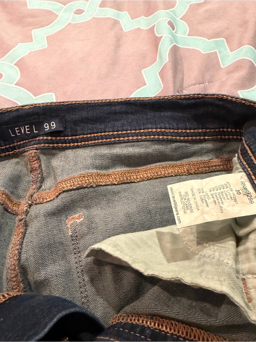 Level 99 Indigo Slim Jeans - Dark Blue Denim